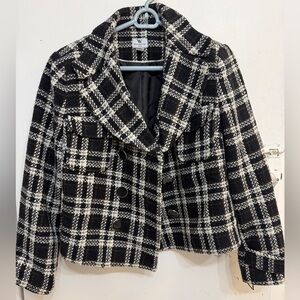 Worthington Black and White Checkered Blazer